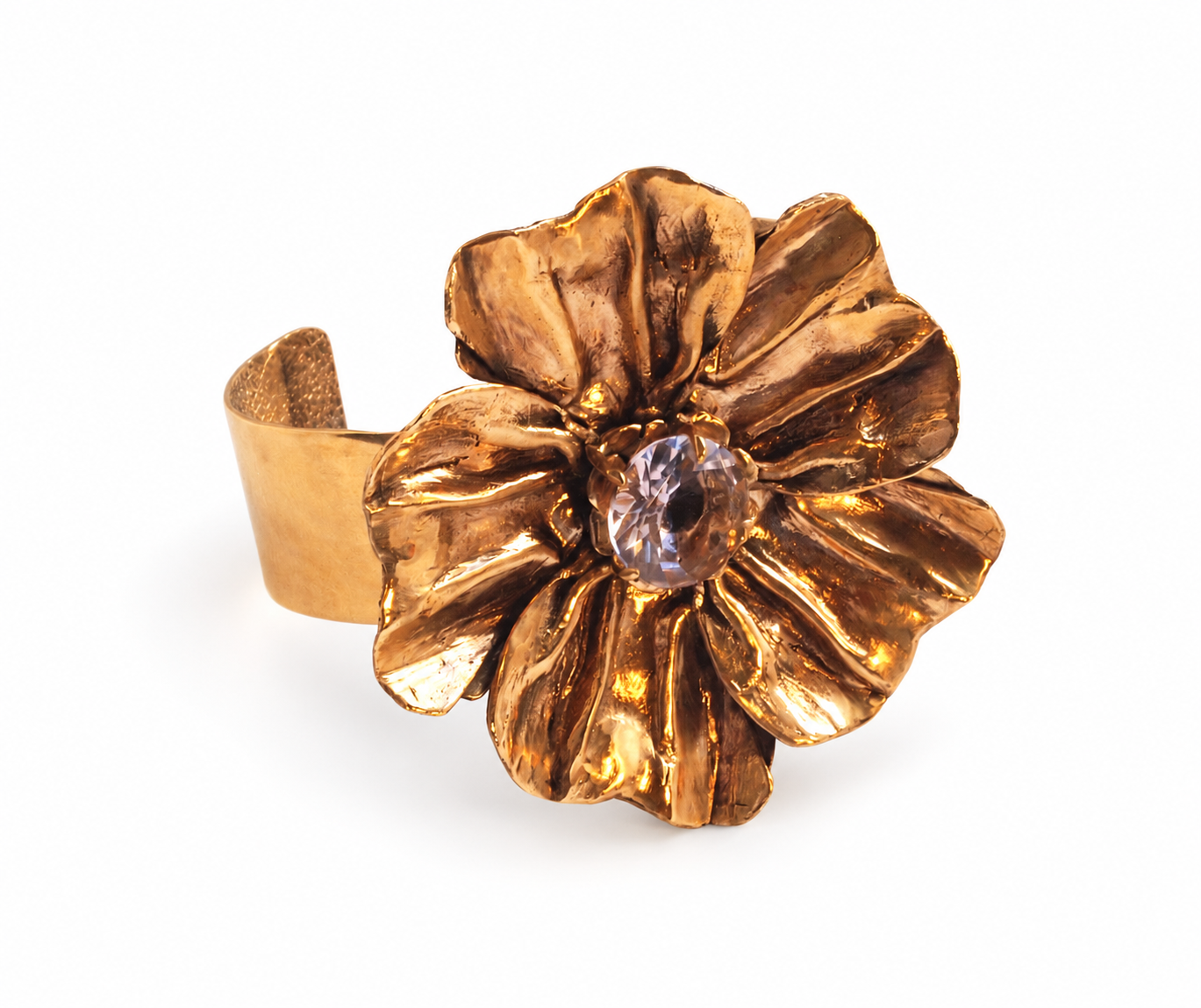 Bracciale Petali bronzo ed ametista