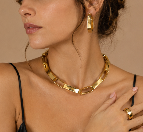 Catena corta Choker bronzo