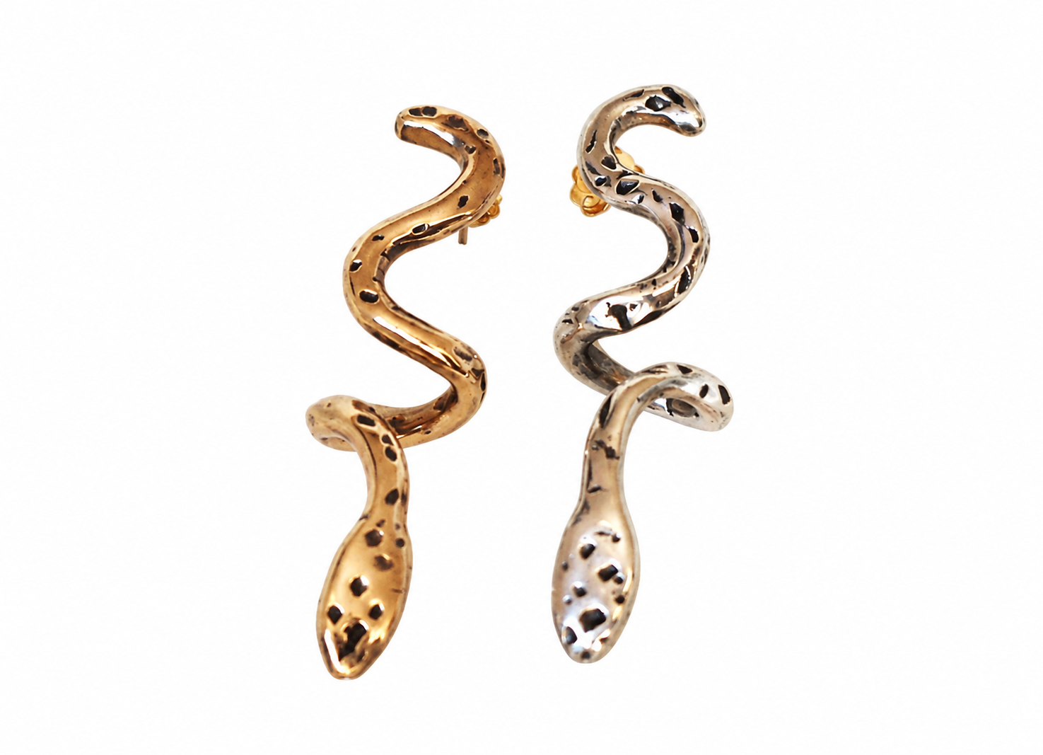 Orecchini Serpenti Argento/Bronzo
