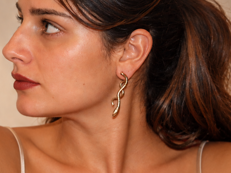 Bronze Snake Earrings